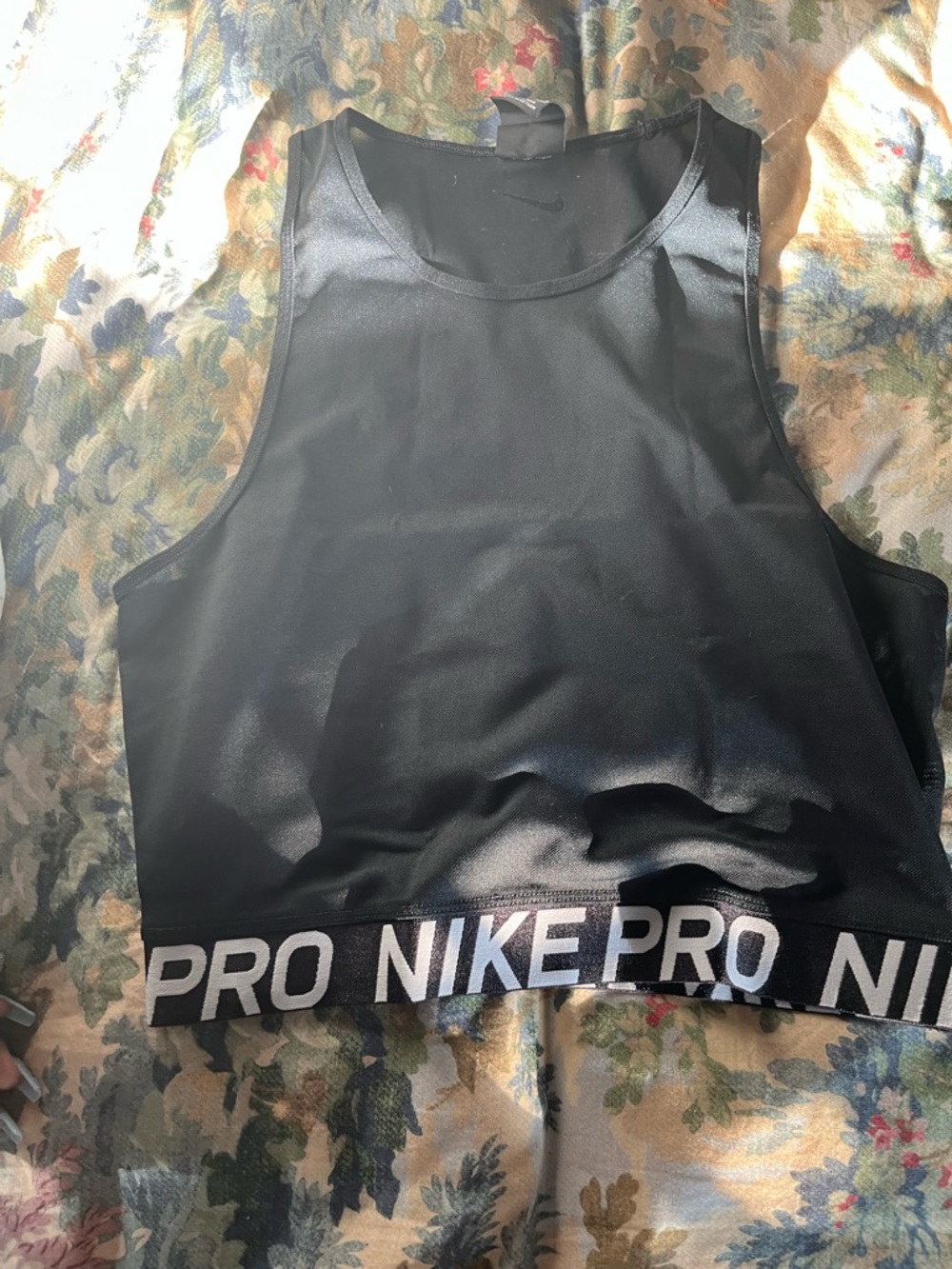 Nike Black Athletic Crop Tank